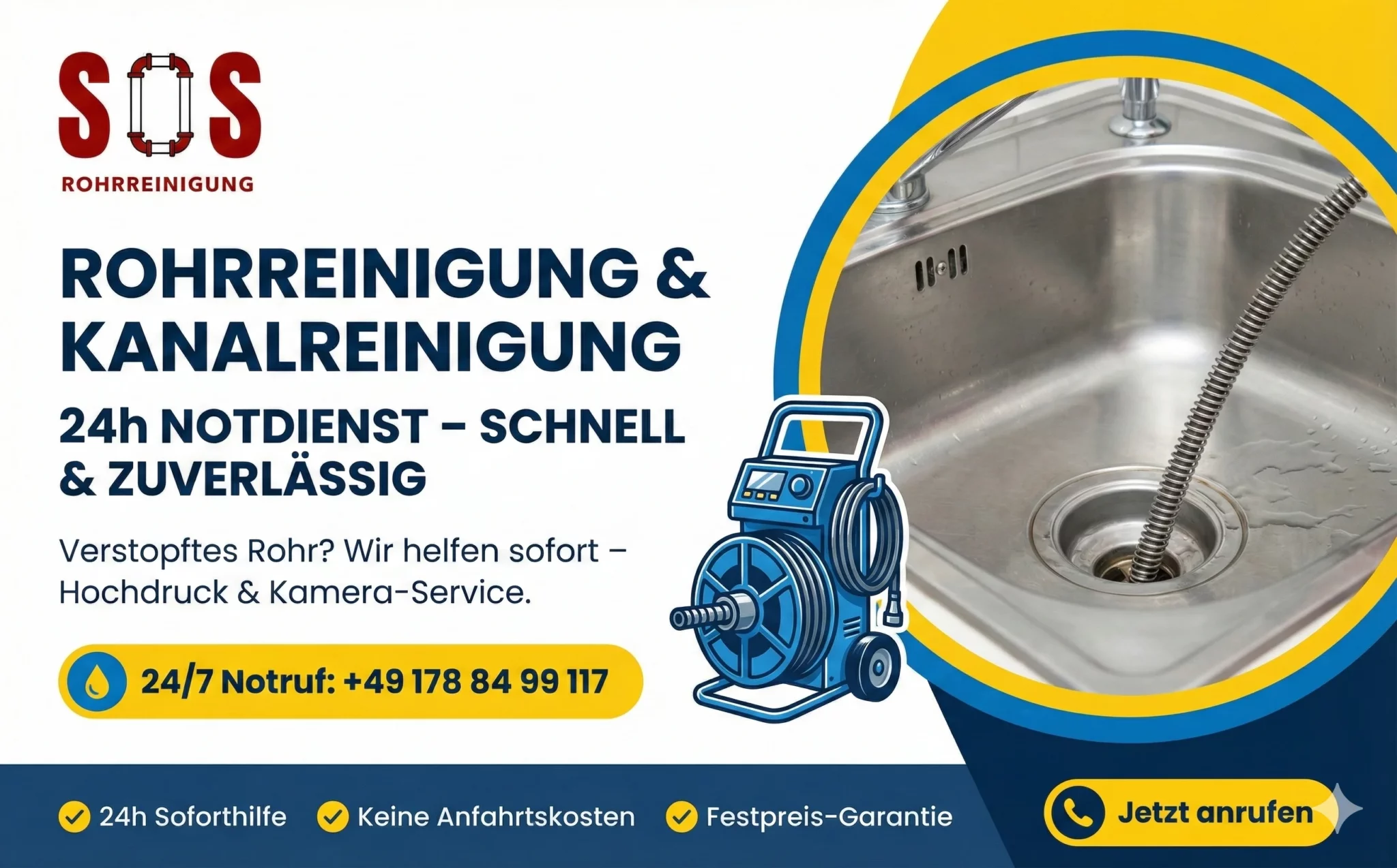 SOS Rohrreinigung – professionelle Rohr- und Kanalreinigung Mannheim